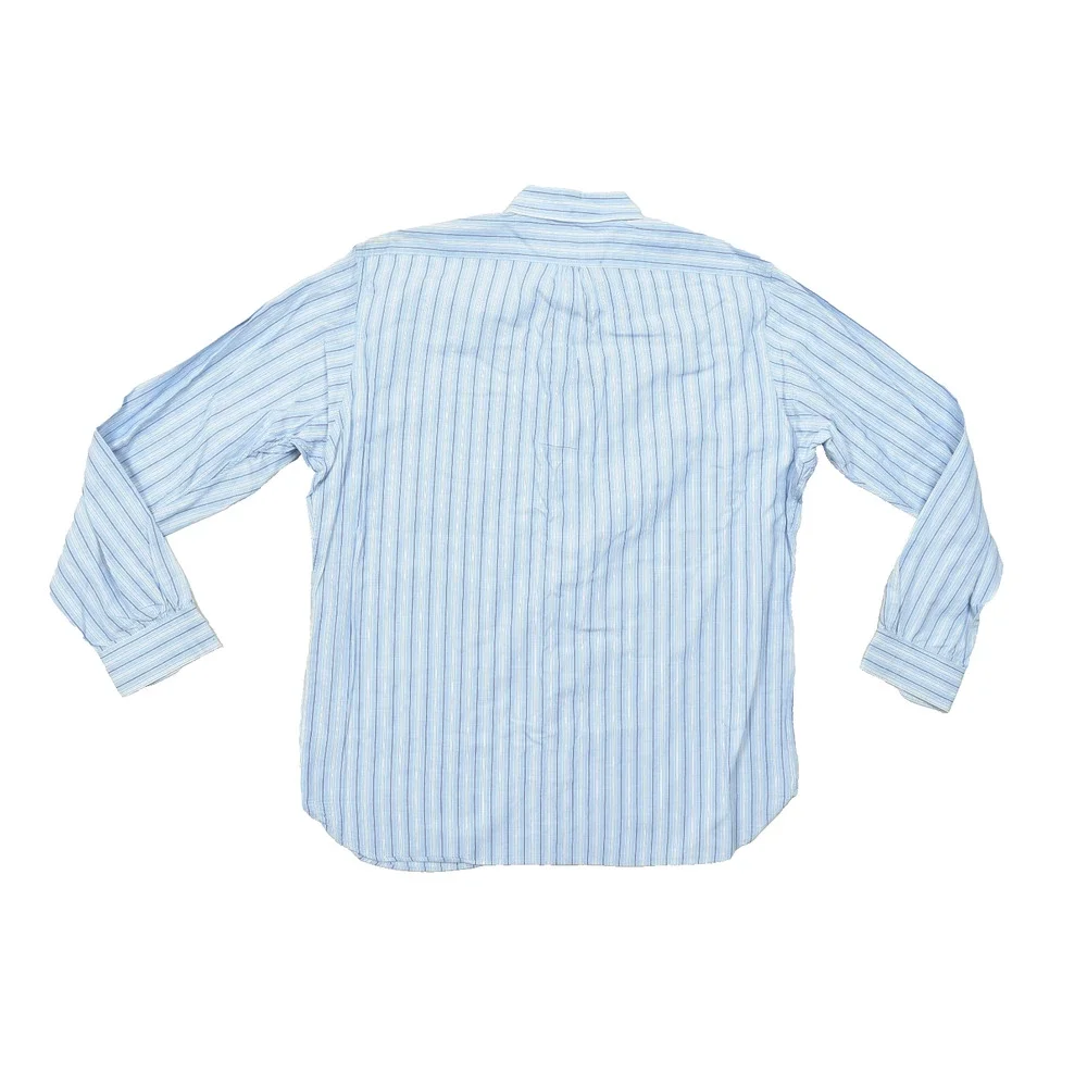 Polo Ralph Lauren Nelson Classic Fit Men's L Large Blue White Striped Long Sleev